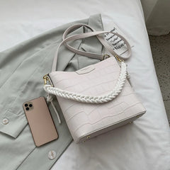 Women's Stone Pattern Shoulder Bag Messenger Bag Set