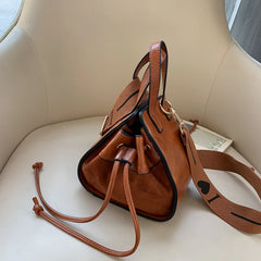 Vintage Triangle Handbag Matte Shoulder Crossbody Bag Tote Shopping Bag