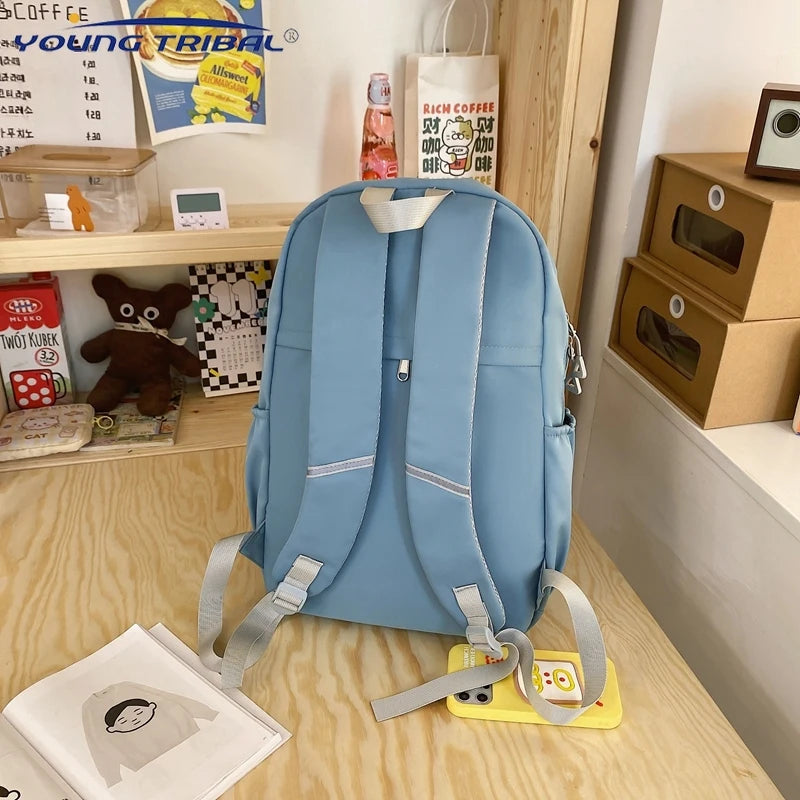 Large-Capacity Waterproof Nylon Backpack Unisex Travel Bag