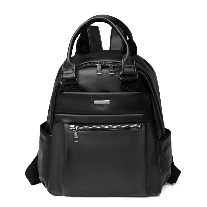 Soft Leather Women's Backpack - Waterproof Travel Bag