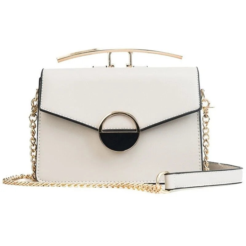 Women's Small Square Bag PU Leather Cross-body Chain Shoulder Bag