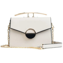 Women's Small Square Bag PU Leather Cross-body Chain Shoulder Bag
