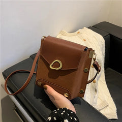 Mini PU Shoulder Bags Rivet Waterproof Crossbody Phone Bag
