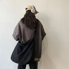 Canvas Saddle Bag Women's Armpit Bags Thick Cotton Cloth Crossbody Bag
