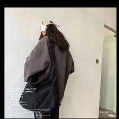 Canvas Saddle Bag Women's Armpit Bags Thick Cotton Cloth Crossbody Bag