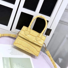 Crocodile PU Leather Mini Messenger Shoulder Bag