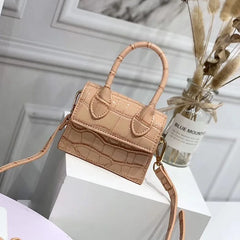 Crocodile PU Leather Mini Messenger Shoulder Bag