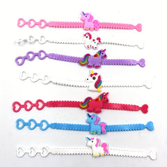 Unicorn PVC Bracelets Silicone Wristbands Party Favor Gift