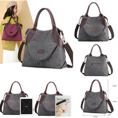 2022Women Bag Large Capacity Casual Tote Handbag Canvas Shoulder Bag Crossbody