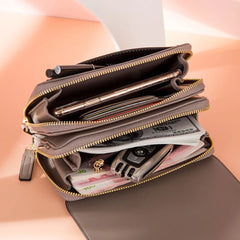 2022 Women Messenger Bag Square Bag Cloth Pattern Turn Lock Mini Bag