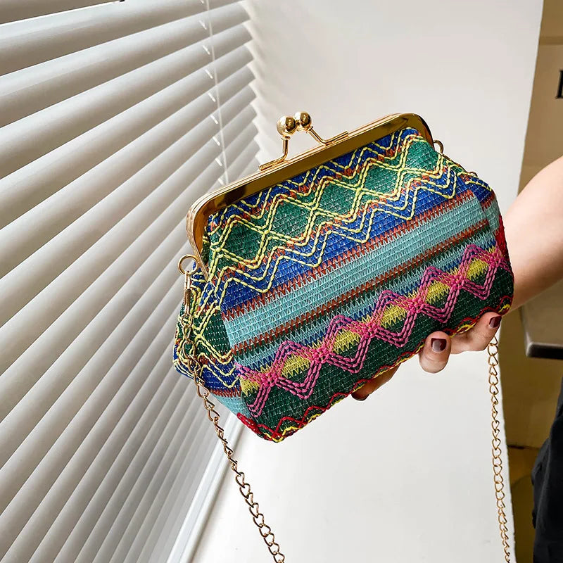 Fall Mini Shell Shoulder Bag Crossbody Chain Ethnic Woman