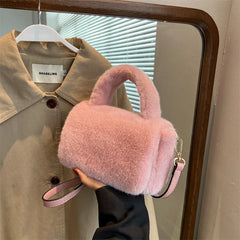 Winter Plush Crossbody Bag - Soft Fur Shoulder Bag Purse