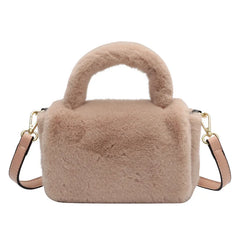 Winter Plush Crossbody Bag - Soft Fur Shoulder Bag Purse