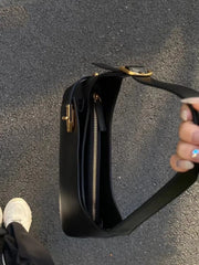 PU Leather Shoulder Underarm Bag Women's Handbags Retro Solid Casual