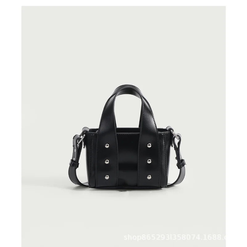 Rivet Pu Leather Mini Handbag Women'S Messenger Bag