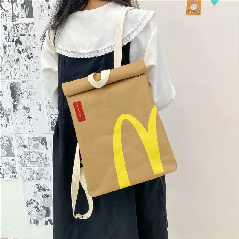 Canvas Shoulder Bag Large Capacity Backpack for Women