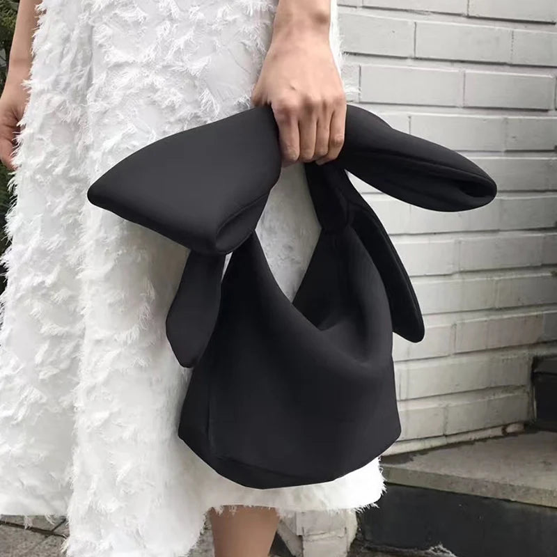 Woman Personality Pink Spliced Bow Evening Clutch Bags