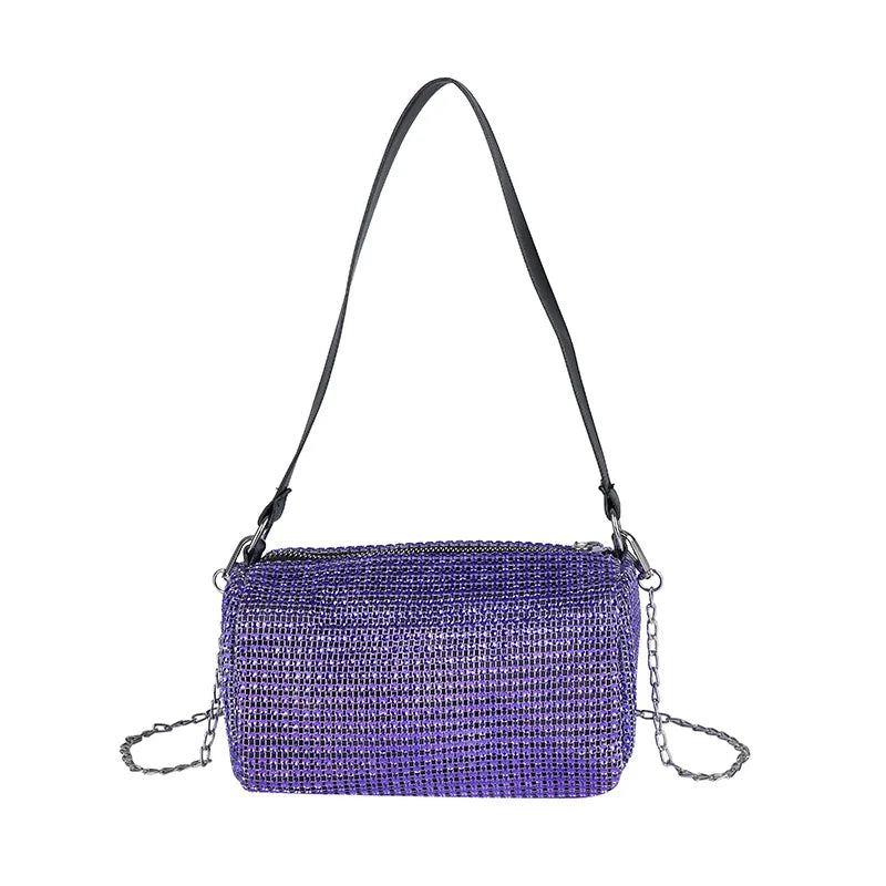 Hot Fix Women's Chain Bag Rhinestone Shoulder Bag