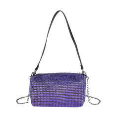 Hot Fix Women's Chain Bag Rhinestone Shoulder Bag