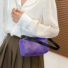 Hot Fix Women's Chain Bag Rhinestone Shoulder Bag