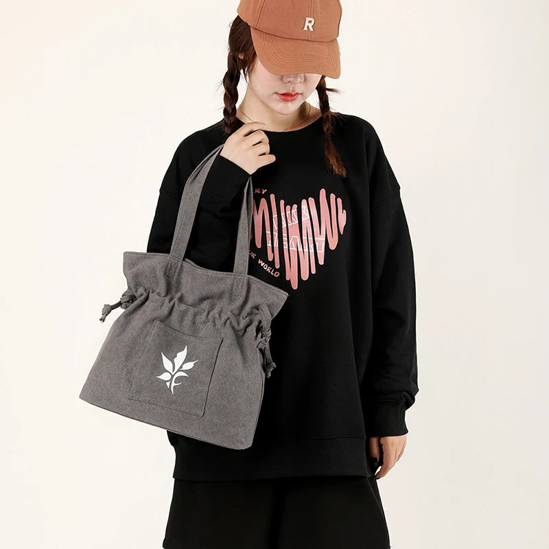 Canvas Shopper Shoulder Bag for Women