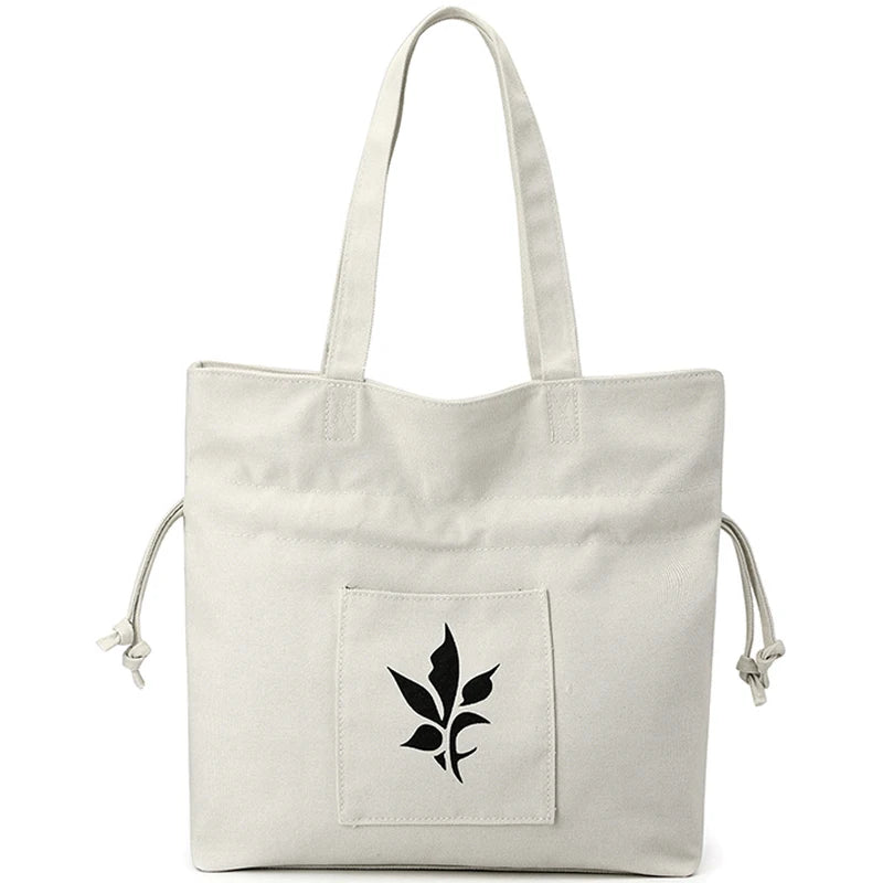 Canvas Shopper Shoulder Bag for Women