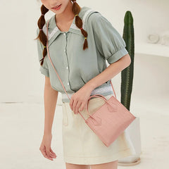 Crocodile Pattern Crossbody Handbags Vintage Style Shoulder Bag