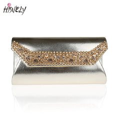 Women Metal Patchwork Shoulder Bags Ladies Clutch Party Evening Bags