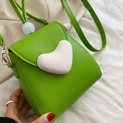 Women Green Small Handbag Clutch Chain Shoulder Bag