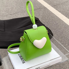 Women Green Small Handbag Clutch Chain Shoulder Bag
