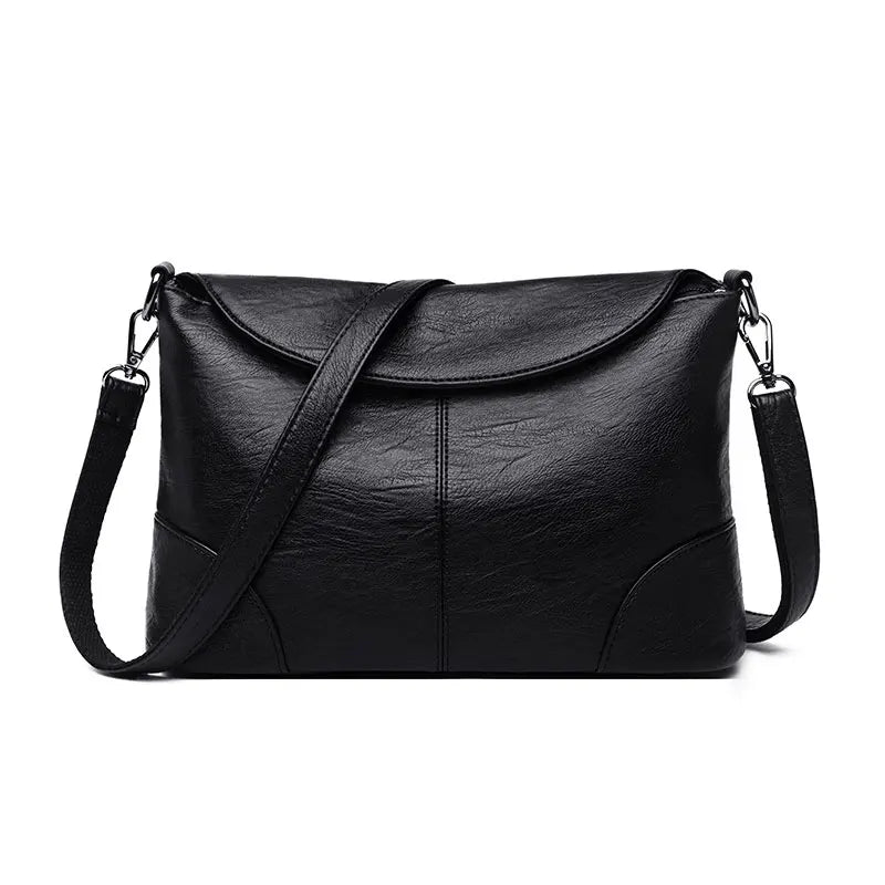 Women's Soft Leather Shoulder Bag Vintage Envelope Crossbody Clutch