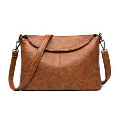 Women's Soft Leather Shoulder Bag Vintage Envelope Crossbody Clutch