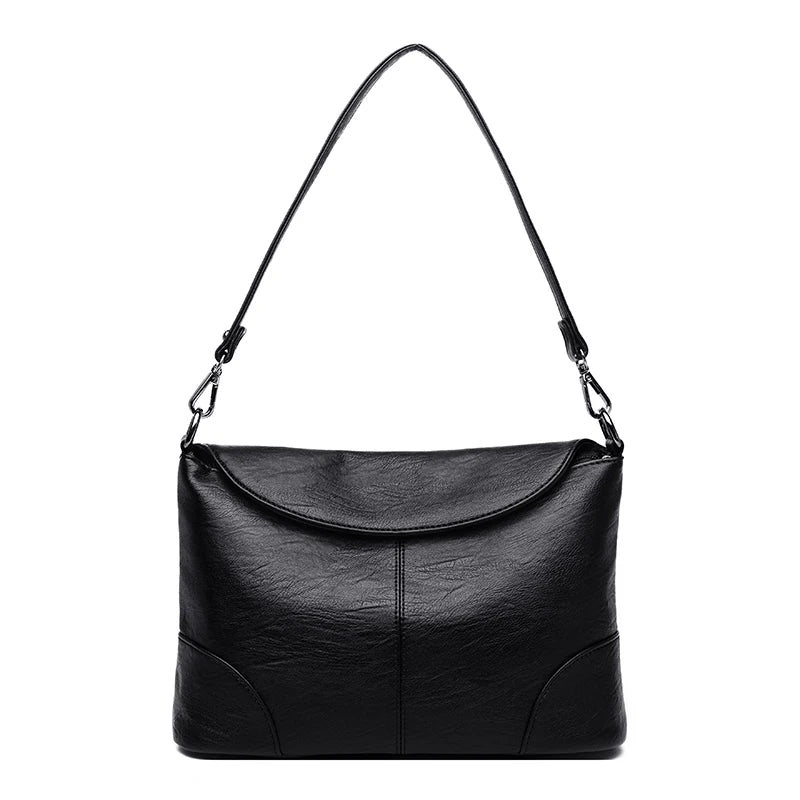 Women's Soft Leather Shoulder Bag Vintage Envelope Crossbody Clutch