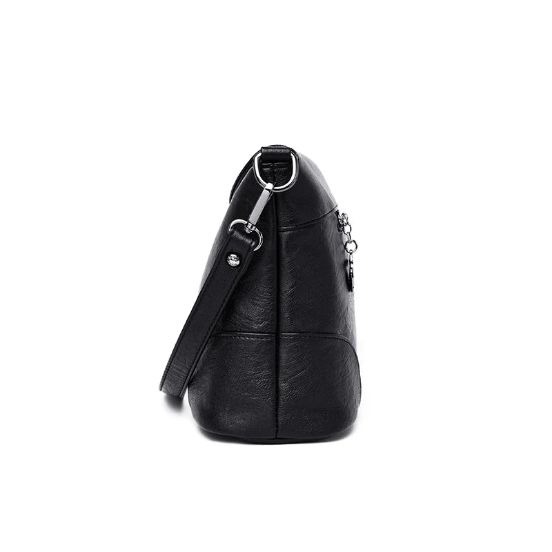 Women's Soft Leather Shoulder Bag Vintage Envelope Crossbody Clutch