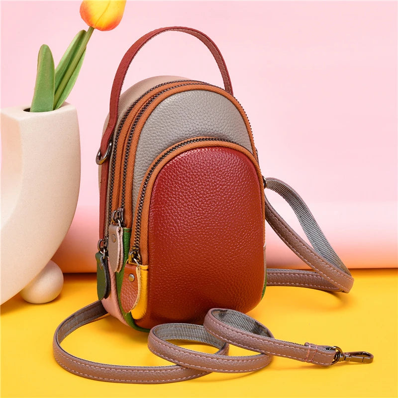 Leather Women Handbags Mini Phone Bags Wallets Shoulder Bag