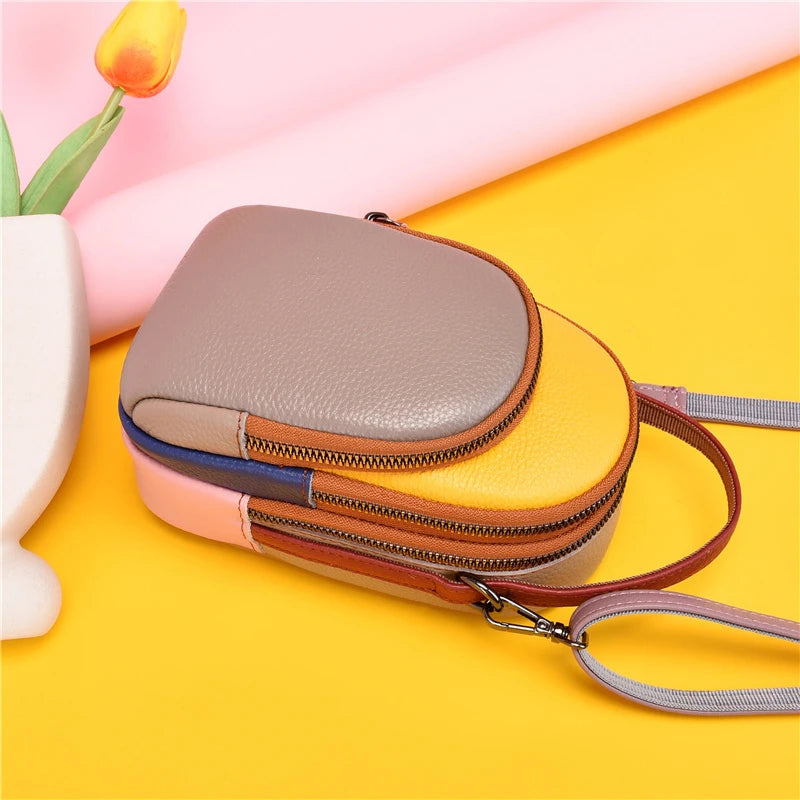 Leather Women Handbags Mini Phone Bags Wallets Shoulder Bag