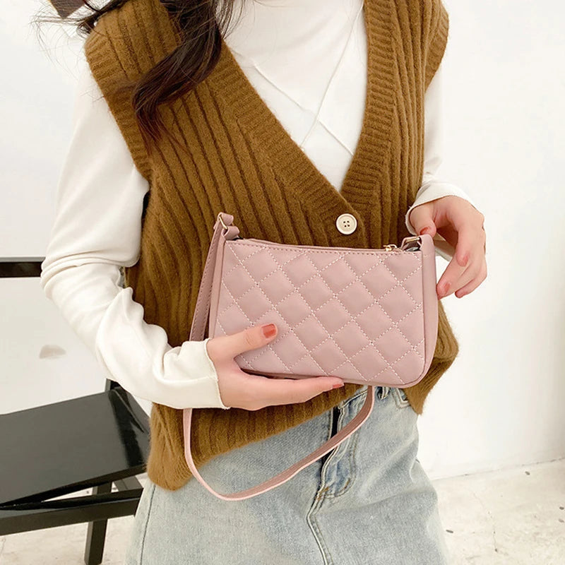 Mini Lingge Women's Bag PU Leather Crossbody Shoulder Handbags
