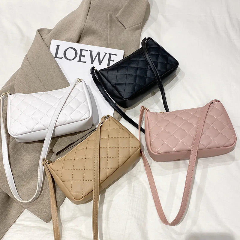 Mini Lingge Women's Bag PU Leather Crossbody Shoulder Handbags