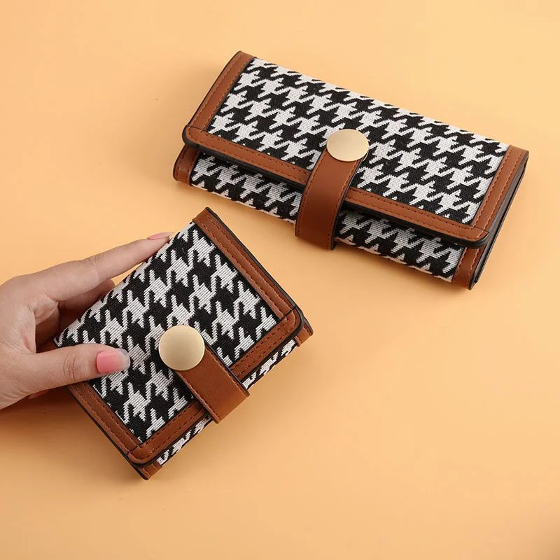 Women's Canvas Wallet Short wallet Long handbag Multifunctional zero wallet
