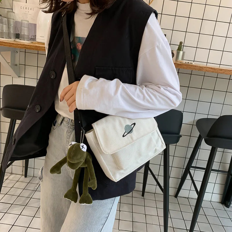 Japanese Style Wind Planet Tooling Art Girl Student Shoulder Bag