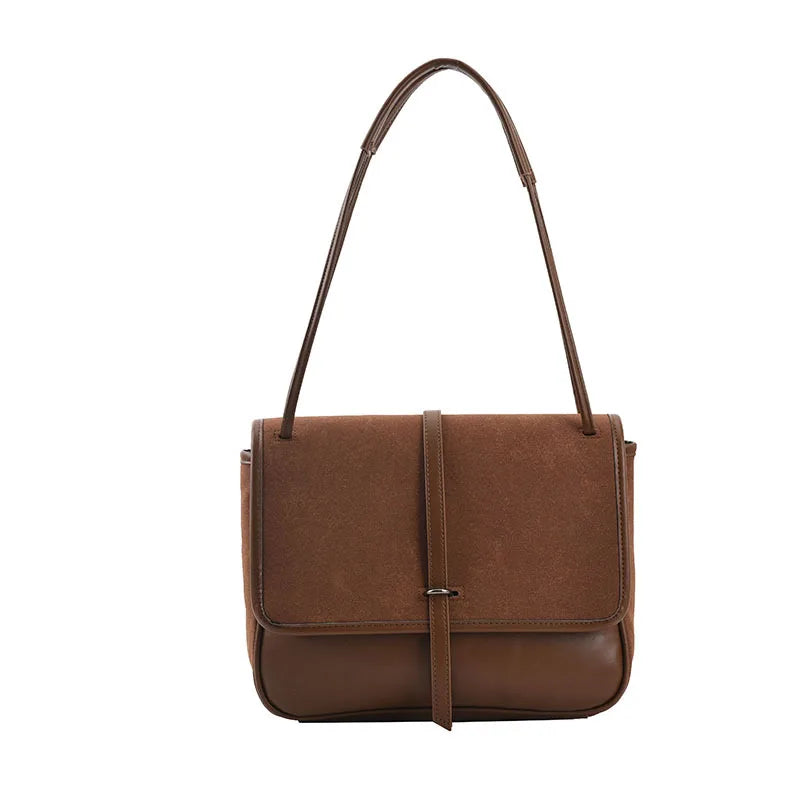 Vintage Nubuck PU Leather Square Messenger Bag Handbags and Purses