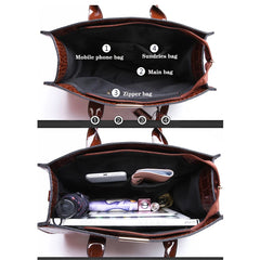 Crocodile Pattern Shoulder Bag Women PU Leather Handbag Female Crossbody Tote