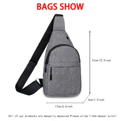 Men's Flamingo Print Crossbody Bag Sling Shoulder Canvas Chest Pack