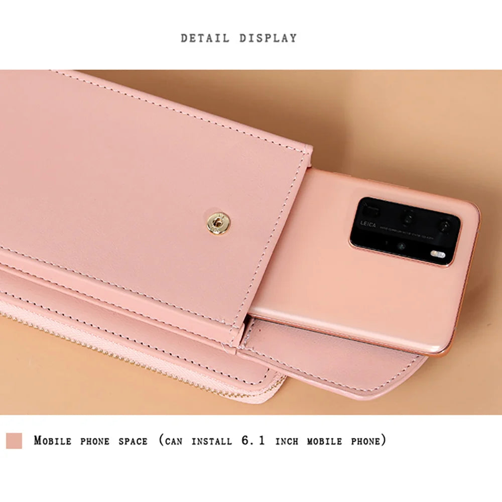 Universal Smartphone Shoulder Bag Mom Wallet Print Women Phone Case