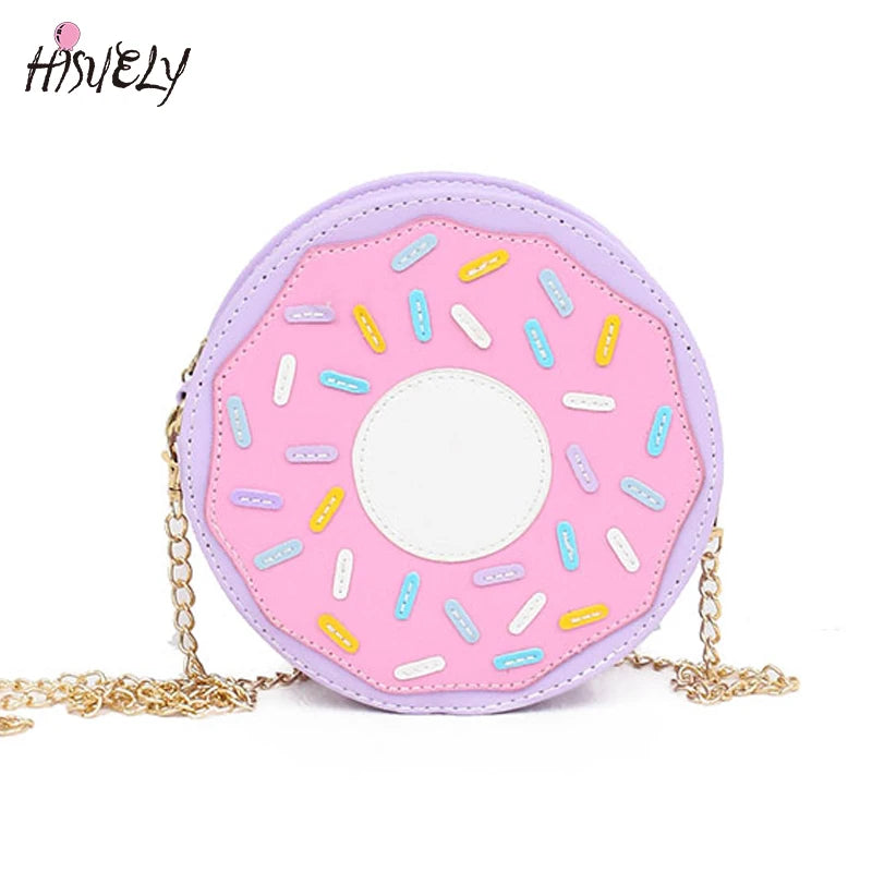 Funny 3D Donuts Messenger Bag Chain Soft Harajuku Handbag