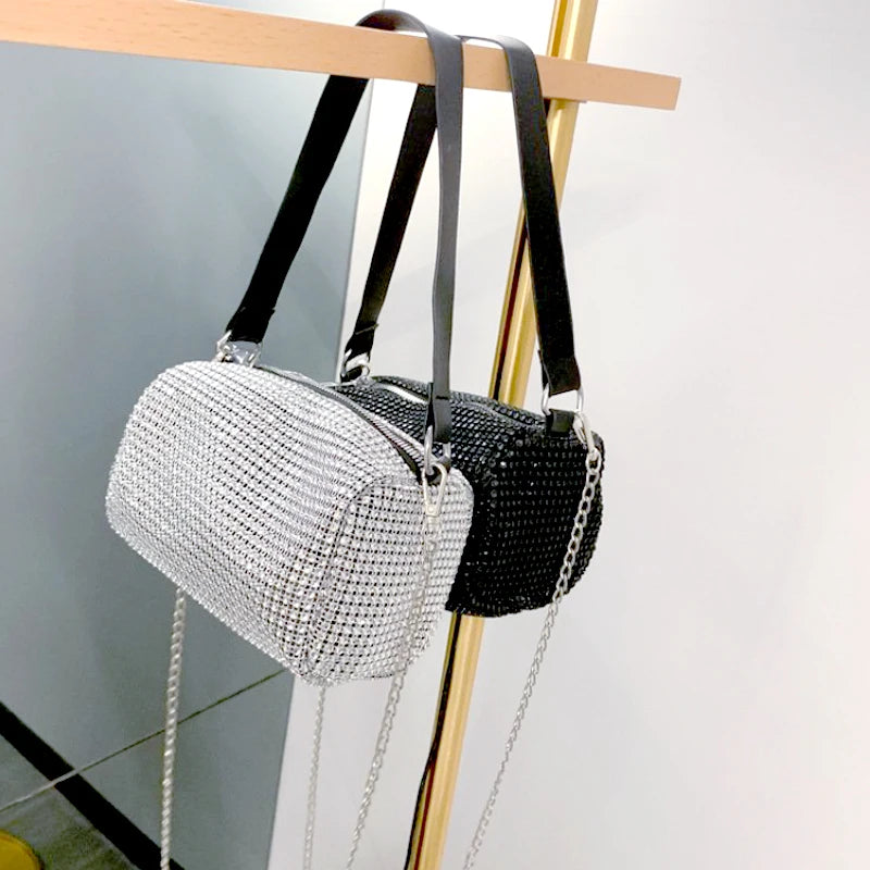 Bling Diamonds Print Shoulder Bag Crossbody Clutch Purse