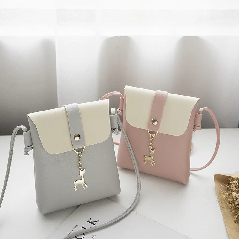 Deer Charm Single Shoulder Diagonal Bag for Women