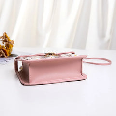 Daisy Pattern Tote Bag Transparent Shoulder Handbag with Chain Strap