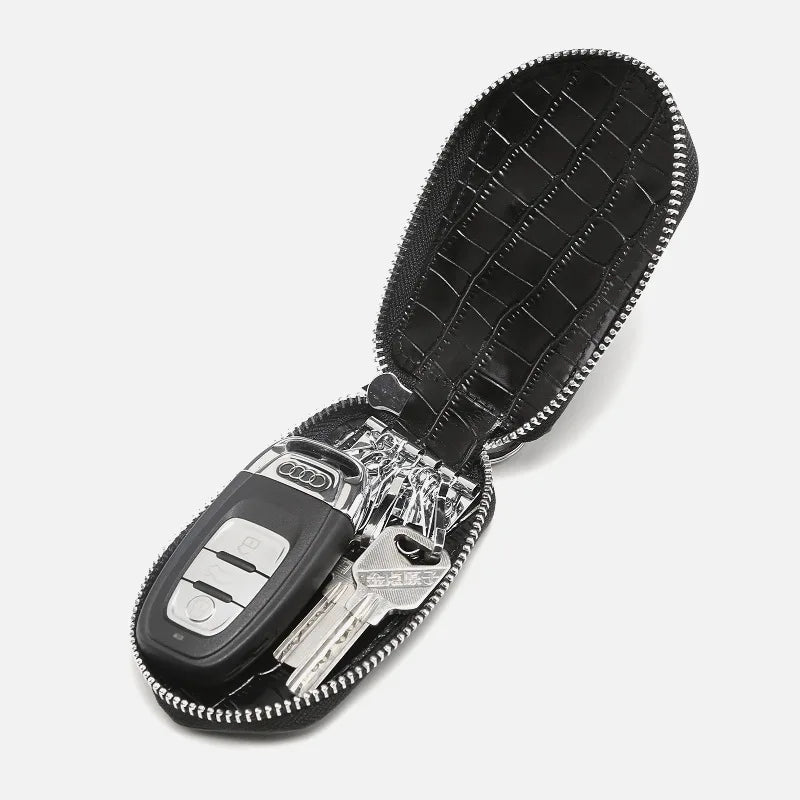 Crocodile Skin Claw Key Bag Large Capacity for Men and Women