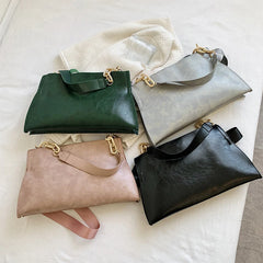 Soft Leather Shoulder Bag Women Large Capacity Underarm Bag